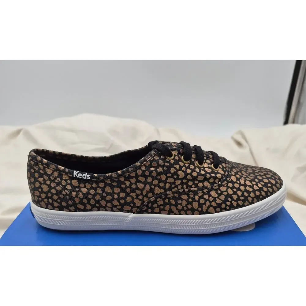 NEW Keds Champion Canvas Lace Up Sneaker Bronze Women's size 5 wide
